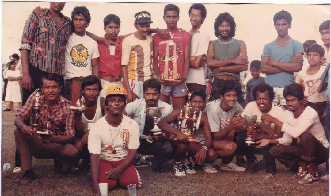 Vintage Team Photo with Trophies